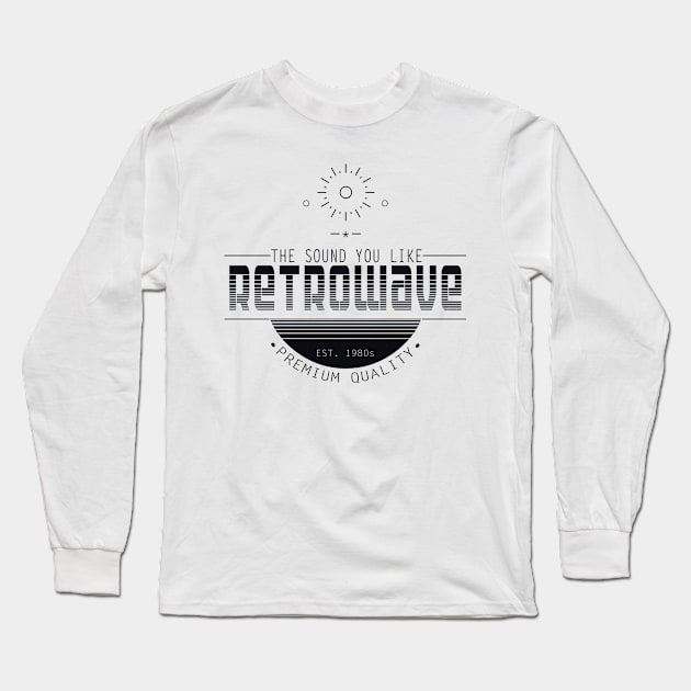 Retrowave sound (dark logo) Long Sleeve T-Shirt by ModManner